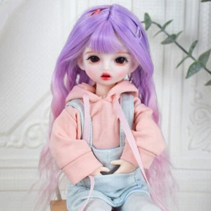 12 inch Height Girl Doll Gradient Color Wigs Fashion Outfits Shoes Set Kids Toy - Picture 1 of 19