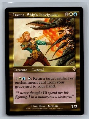 Magic The Gathering Invasion Hanna, Ship's Navigator #249/350 MTG TCG CCG - Image 1 of 2