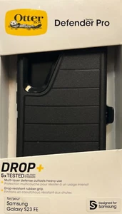 OtterBox Defender Pro Series Case and Holster For Samsung Galaxy S23 FE- Black - Picture 1 of 2