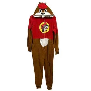 Buc-ees Beaver Union Suit Mascot Costume Pajamas Hooded Size L/XL new with tags - Picture 1 of 4