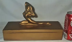 ANTIQUE USA ART DECO NUDE LADY McCLELLAND BARCLAY BRONZE STATUE BOX FRANKART ERA - Picture 1 of 14