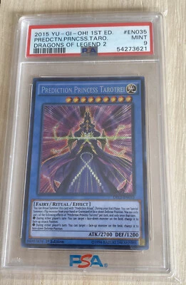 2015 Yugioh DRL2-EN035 Prediction Princess Tarotrei Secret Rare 1st Ed. PSA 9 - Image 1 of 2