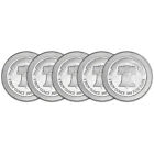 Five (5) 1 oz Silver Round SilverTowne Liberty Bell Stackable .999