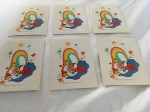 6 pegatinas vintage de tarjetas coleccionables Rainbow Brite Sprite sin usar 1983 - Imagen 1 de 2