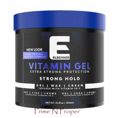 Elegance Hair Gel Vitamin Gel Extra Strong Hold Styling 33.81oz / 1000ml - Image 1 of 2