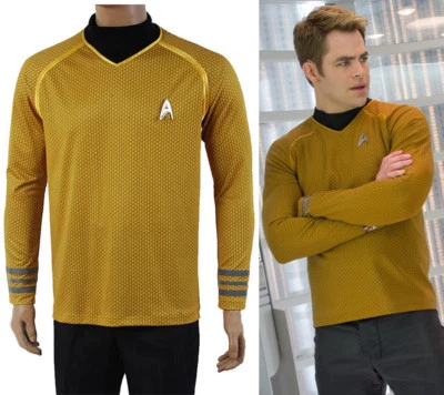 Cosplay Into Darkness Captain Kirk Starfleet Uniform Gold Shirts Costumes Badge - Image 1 of 4