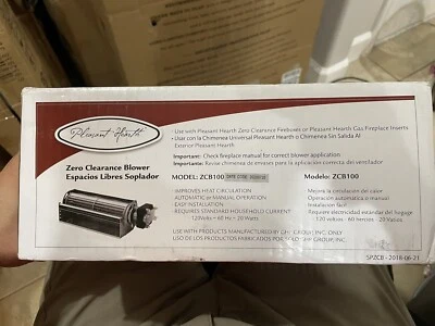 Pleasant Hearth Fireplace Inserts Blower Zero Clearance Ventless Dual, ZCB100 - Image 1 of 2