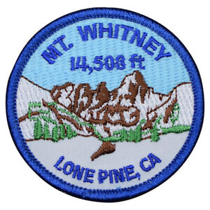 Mount Whitney Patch - Lone Pine, California, CA Hiking Badge 2.5" (Iron on)