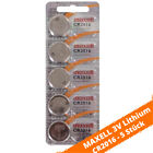5 x Maxell CR 2016 Knopfzelle 3V Lithium Batterie Autoschlüssel LED-Kerzen
