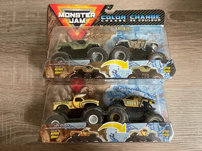 Monster Jam Color Change Meents/Bulldozer & Max-D/Soldier Fortune 2-pack Lot 2 - Image 1 of 4