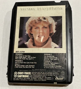 Vintage Anne Murray Lets Keep It That Way 8 Track Tape 1978 - Imagen 1 de 3