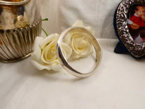 Vintage 925 Sterling Silver Thailand Oblong Shape Hinged Bangle - Picture 1 of 11