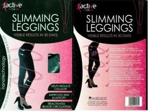 UK Ladies Anti Cellulite Calorie Burning Nanotechnology Slimming Leggings S-3XL - Picture 1 of 2