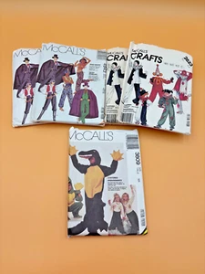 Costume Sewing Patterns Lot Unchecked Adults Kids Clowns Joker Pirate Genie - Picture 1 of 6