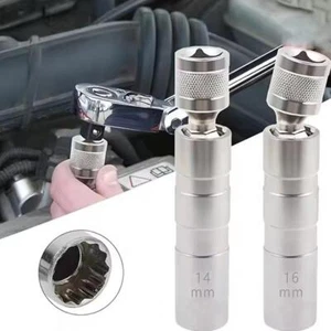 Spark Plug Socket Wrench 3/8 Drive 14MM SparkPlug SocketRemoval Q9E9 Tool G5Q3 - Picture 1 of 12