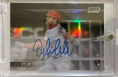 Dylan Carlson 2021 Topps Stadium Club Chrome Rookie Auto SCCBA-DC - Image 1 of 2