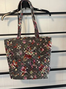 Vera Bradley Borsa Grande Magnetica a Scatto Hope Blooms Grigio, Usato in Ottime Condizioni - Foto 1 di 8
