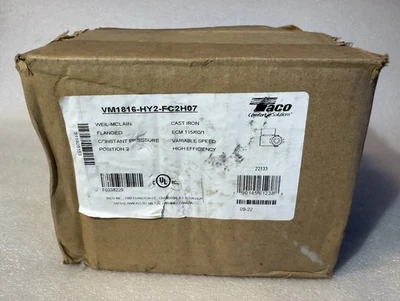 New TACO VM1816-HY2-FC2H07 ECM Cast Iron 007E circulator pump NIB - Image 1 of 4