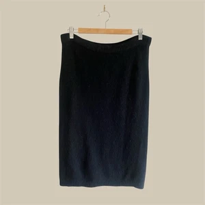 Carson P Scott Retro Rock M Angora Kaninchenhaar Midi Schwarz Büro Minimalistisch - Bild 1 von 5