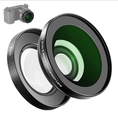 Lente gran angular HD de 40,5 mm compatible con Sony ZV-1F ZV-E10 A5000 A6000 Neewer Foto 1 de 4