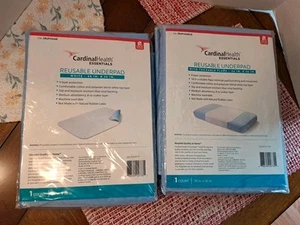 2 Cardinal Health Essentials 34" x 36" Reusable Underpad Bed Pads Washable   T - Picture 1 of 4