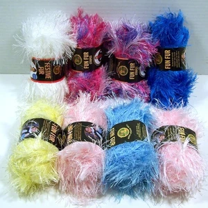 Divertido hilo de piel amarillo azul blanco rosa multicolor algodón caramelo 8 LOTE NUEVO - Imagen 1 de 5