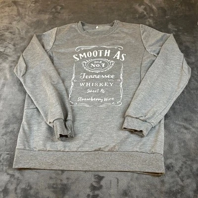 Sudadera Pullover Whiskey Novedad Gráfica Cuello Redondo Manga Larga Mujer Grande Foto 1 de 4