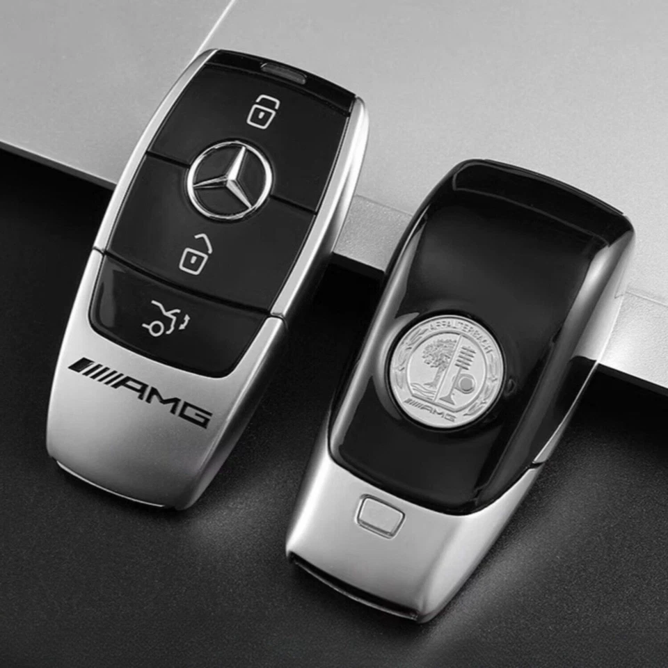 AMG Emblem Logo Schlüssel-Abdeckung Für Mercedes-Benz C E S GLC Klasse - Bild 1 von 4