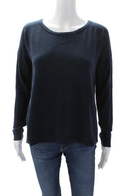 Rag & Bone Womens Long Sleeve Round Neck Casual Knit Top Navy Size M - Image 1 of 4