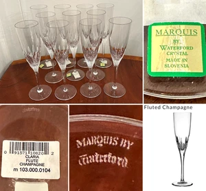 NEW Set of 11 MARQUIS by WATERFORD CRYSTAL Claria Champagne Flutes Wine Glasses - Picture 1 of 19