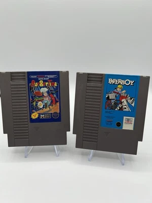 Paperboy & Burgertime for Nintendo NES Tested and Working - Image 1 of 4