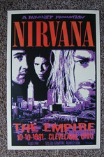 Nirvana  Concert Tour Poster 1991 Cleveland 
