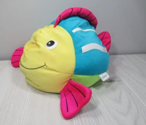 Brentwood Moshi microbead nylon spandex fish Pillow Plush blue pink yellow green - Picture 1 of 7