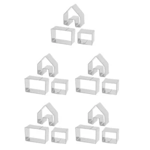 15-teiliges Lebkuchenhaus-Ausstecher-Set, 3D-Edelstahl, Weihnachtshaus, - Bild 1 von 12