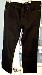 NEW George 40x30 (Actual 39x29) Mens Regular Fit Black Jeans Straight Leg Denim - Picture 1 of 7