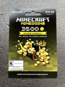 Minecraft 3500 Minecoins Card (Worth $19.99!) - Picture 1 of 1