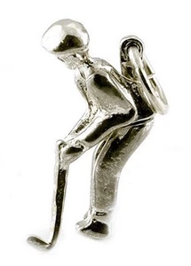 STERLINGSILBER BEWEGLICHER GOLFER CHARM       - Bild 1 von 2