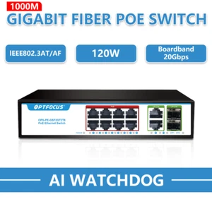 8 Gigait RJ45+2 SFP Gigabit Fiber Durable Fibra 8 Portas Ativo Gigabit Switch - Picture 1 of 19