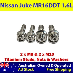 Titanium Turbo Charger Studs For Nissan Juke MR16DDT 1.6L - Picture 1 of 4