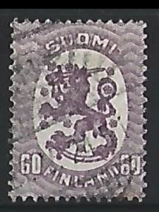 1921 - Finland Saarinen Coat of Arms 60p Definitive Used SG#203 - Picture 1 of 1