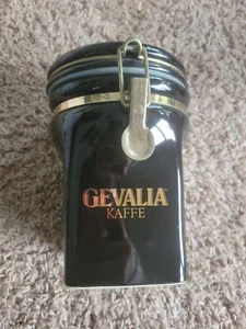 GEVALIA KAFFE BLACK Canister container Coffee storage - Picture 1 of 3