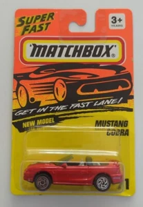 Vintage Matchbox Super Fast Mustang Cobra #71 (Mattel 1994) New Model Red - Picture 1 of 3