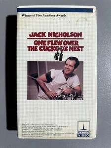 One Flew Over The Cuckoos Nest, 1983 Movie VHS, 1st Home Video, TESTED, Works - Picture 1 of 24