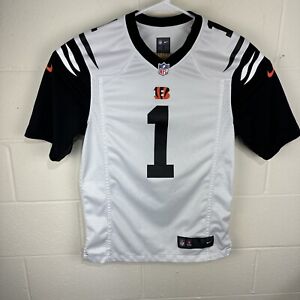 Nike On Field Jamarr Chase #1 NFL Cincinnati Bengals Jersey White Small Men’s