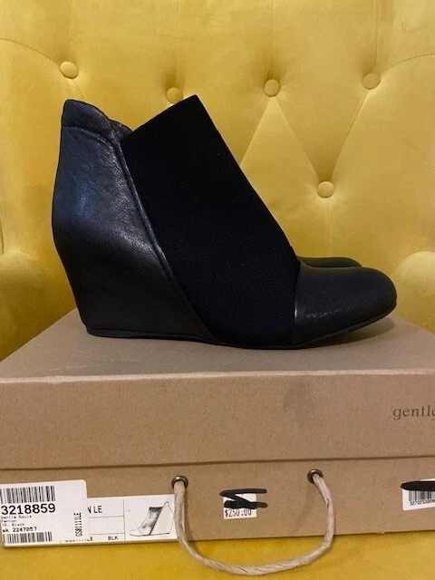 Botas de cuña Gentle Souls de Kenneth Cole Fenton - negras, talla 10 Foto 1 de 4