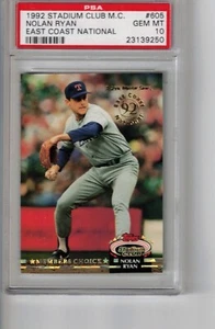 1992 Stadium Club M.C. East Coast National # 605 Nolan Ryan HOF PSA 10 - Bild 1 von 2