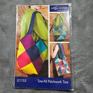 Indygo Junction Sewing Pattern IJ1153 ToteAll Patchwork Triangle Tote Bag - Picture 1 of 3