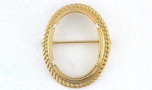 30x22 30MM x 22MM CABUJÓN DE PÚAS CON GEMAS BAÑADO EN ORO BROCHE DE MONTAJE CF292 - Imagen 1 de 2