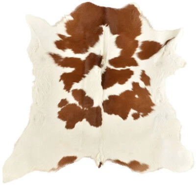 KALBFELL MINI KUHFELL BRAUN WEISS ca. 70 x 80 cm - Bild 1 von 4