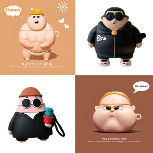Cute 3D Cartoon Fat Man Protective Cover For Airpods 4/3/2 Pro1/2 Earphone Case - Photo 1 sur 17